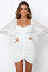 Long-sleeved ruched tie wrap hip skirt - ROUTINE FASHION